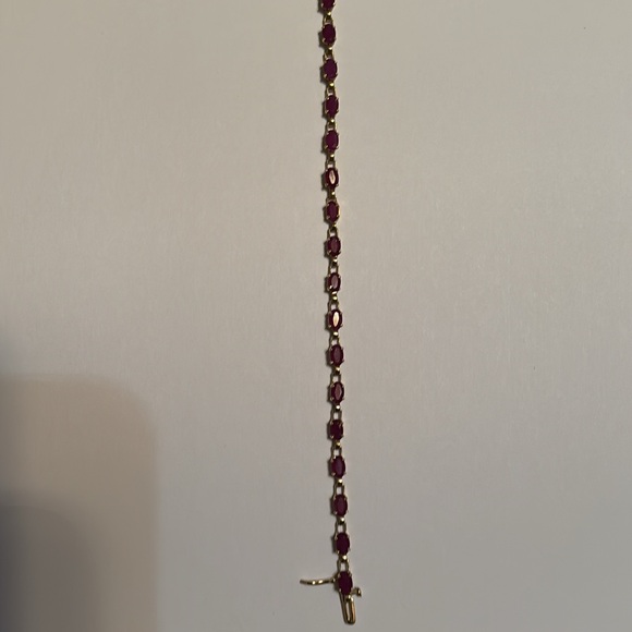 14k Gold Natural Ruby Bracelet FIRM - Picture 9 of 11